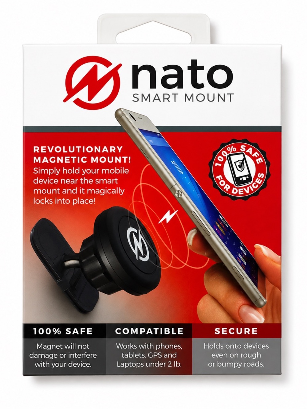 Universal Magnetic Phone & Tablet Holder – For Car, Home, or Office